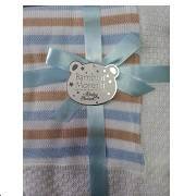 Плед детский тонкой вязки синий / размер 100*100 см					