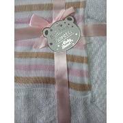 Плед детский тонкой вязки розовый / размер 100*100 см