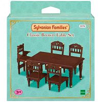 Sylvanian Families Игровой набор "Классический коричневый стол"					