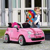 Детский электромобиль Peg Perego Fiat 500  Star pink / розовый