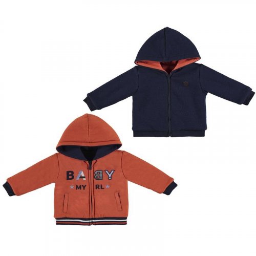 Mayoral Куртка двусторонняя для мальчика / возраст 12 месяцев/ цвет оранжевый
