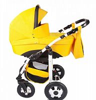 maEma Детская коляска 2в1 Lika (Маема Лика) / цвет LI7 желтый с черными вставками					