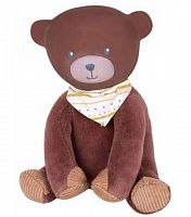 Tikiri Мягконабивная игрушка Медведь с головой из натурального каучука / цвет коричневый					