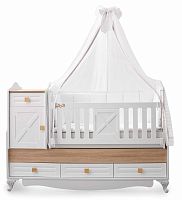 Lovely baby Кровать-трансформер Boni / цвет белый					