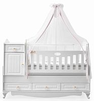 Lovely baby Кровать-трансформер Leon / цвет белый					