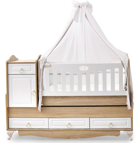 Lovely baby Кровать-трансформер Esla / цвет белый