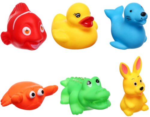 Крошка Я Набор резиновых игрушек для ванны «Морские друзья», 6 штук