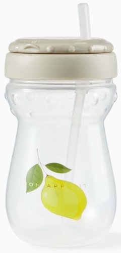 Happy Baby Поильник с трубочкой lemon, 360 мл