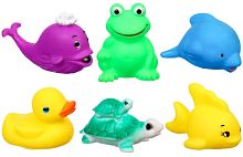Крошка Я Набор резиновых игрушек для ванны «Морские жители», 6 штук					