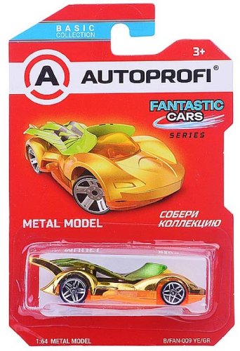 Autoprofi Машинка коллекционная 1:64 Fantastic Cars / цвет желтый-зеленый