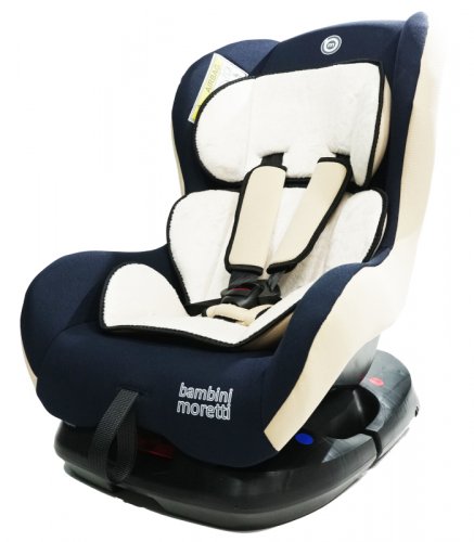 Bambini Moretti Детское автомобильное кресло BM-303 / группа 0+/I, Lux, цвет / темно - синий-бежевый