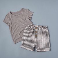Little Star Футболка и шорты в полоску / цвет светло-серый					