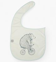 Happy Baby Нагрудный фартук на липучке Water-Proof Baby Bib / цвет Серый (bear)					