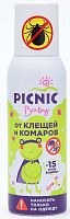 Picnic Baby Аэрозоль от клещей и комаров, с 12 месяцев