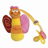 Chicco Прищепка для пустышки с мягкой игрушкой					