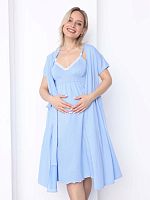 Hunny Mammy Комплект для беременных и кормящих 26020, размер 170,176- 92-98 / цвет голубой-белый					