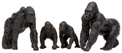 Паремо Фигурки из серии "Мир диких животных": Семья горилл, 4 предмета